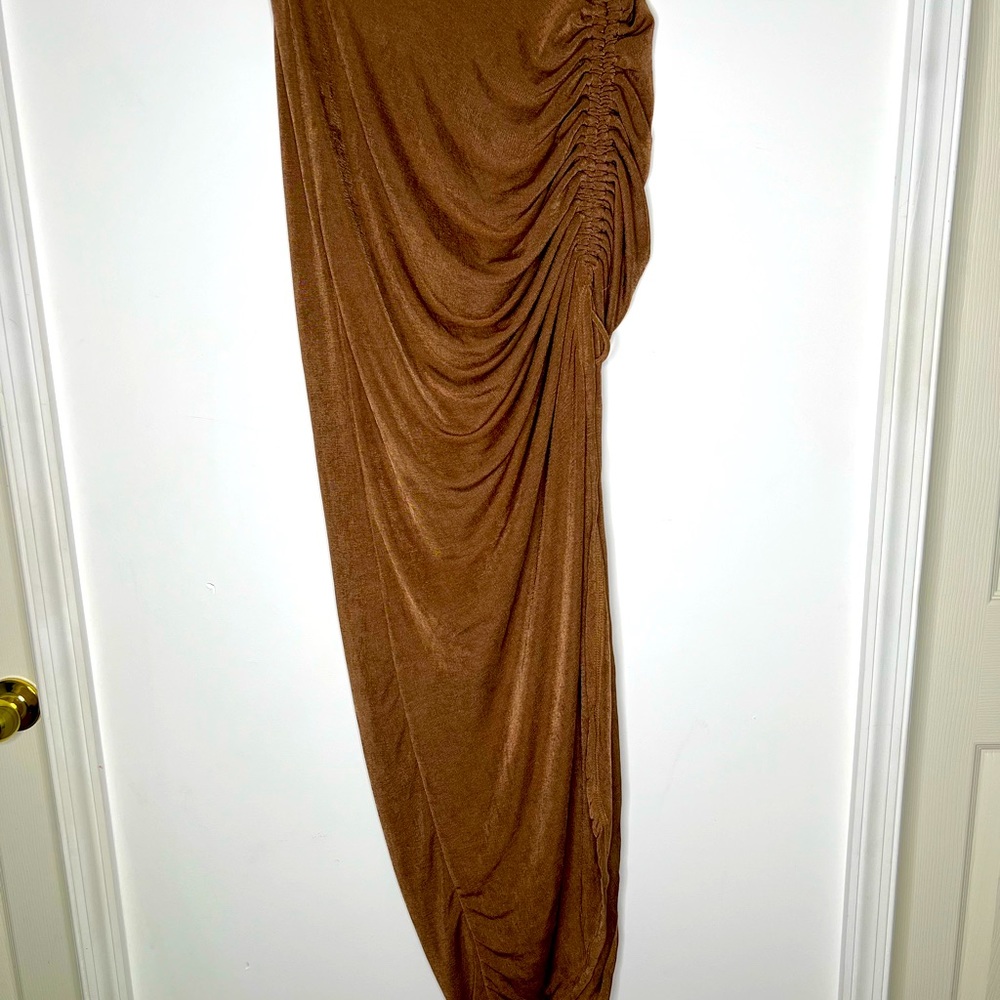 **NWT Jluxlabel Asymmetric drawstring side split skirt